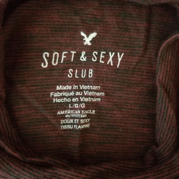 AEO soft & sexy high neck keyhole tunic top L - Picture 4 of 7